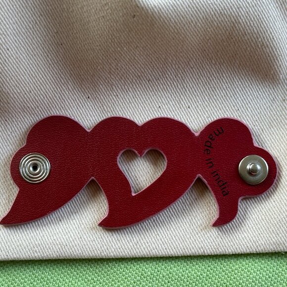 COACH COACHTOPIA HEART CORD HOLDER UPCRAFTED LEATHER+DUST BAG&BOX:NWT 1941 RED - Picture 7 of 16